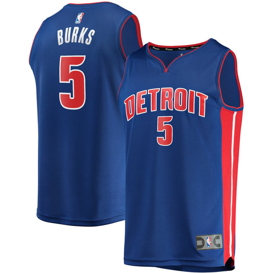 Alec Burks Detroit Pistons Fanatics Branded Fast Break Replica Jersey - Icon Edition - Blue